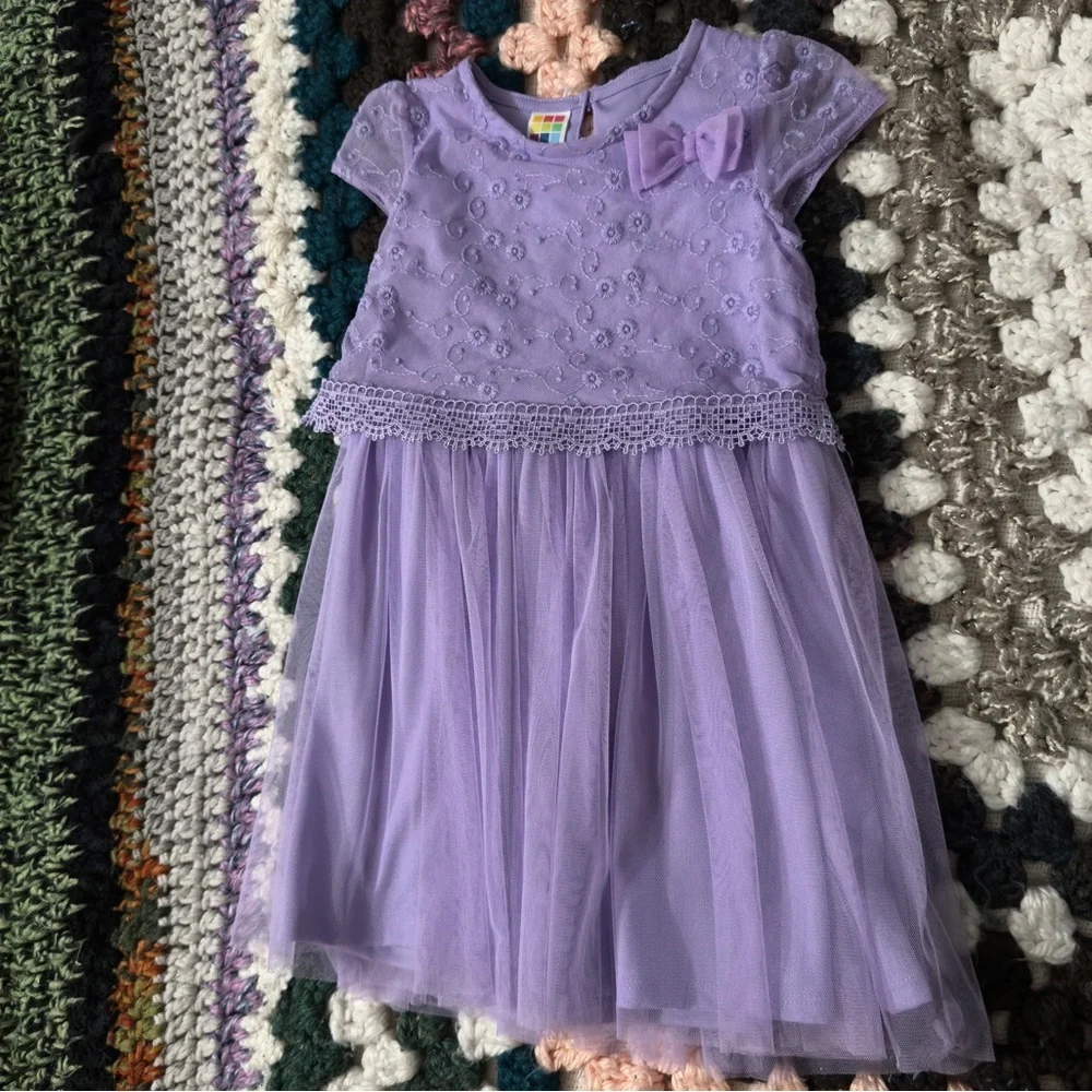 Healthtex Purple Lace Kids Dress